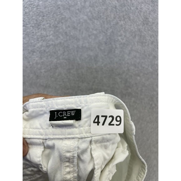 J.Crew Women's Button Front Skirt A Line Solid White 100% Cotton Size 2 Mini - Picture 5 of 8